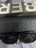 貝爾莎（bertha）王嘉爾同款貓眼墨鏡女高級感g(shù)m小臉太陽鏡男2023新款防紫外線眼鏡 黑框黑灰【高密度板材】 曬單實拍圖