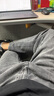 速寫男裝春夏折扣新款牛仔褲美式復(fù)古休閑錐形褲 990牛仔黑 M 曬單實拍圖