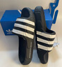 ADIDAS阿迪達斯 阿迪達斯  三葉草中性ADILETTE AQUA游泳拖鞋 IF3670 三條杠/黑色 40.5 曬單實(shí)拍圖