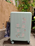 喜朗頓卡通行李箱女學(xué)生專(zhuān)用拉桿箱28寸大容量旅行箱包多功能密碼皮箱子 拉鏈單箱漫野綠/蝴蝶結小狗 22英寸 USB雙充+手機支架+水杯架 曬單實(shí)拍圖