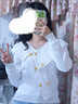 DAVEY MODE高端法式娃娃領(lǐng)針織衫女冬季2025不規(guī)則設(shè)計感毛 白色 M 95-105 曬單實拍圖