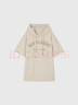 Gap女裝夏季貼布繡logo短袖衛(wèi)衣寬松運動連帽衫520594 米色 XS (155/76A )亞洲尺碼 曬單實拍圖