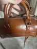 chongsukei小ck感復古小包包女式2026新款季百搭斜挎包時(shí)尚手提波士頓包 棕色帶掛件 曬單實(shí)拍圖