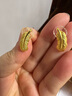 周生生黃金耳釘一對(duì) 愛(ài)情密語(yǔ)羽毛 足金耳飾耳環(huán)女86820E計(jì)價(jià) 3.5克 曬單實(shí)拍圖