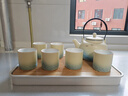 祥業(yè)大容量粗陶提梁壺功夫茶具套裝家用簡(jiǎn)約中式陶瓷茶壺茶杯禮盒定制 米黃江山圓潤(rùn)提梁壺7件套+茶盤(pán) 曬單實(shí)拍圖
