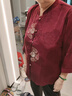 羅蒙（ROMON）中老年女裝國風(fēng)唐裝喜慶襯衫中式老年人衣服春夏媽媽裝婚宴奶奶套 FQdem827 紫色 4XL  建議130-145斤 曬單實拍圖
