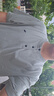 ABERCROMBIE & FITCH男裝25夏季經(jīng)典小麋鹿美式重磅寬松亨利領(lǐng)短袖T恤KI124-5188 石板綠 L (180/108A) 曬單實(shí)拍圖