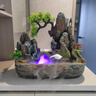水源工坊 假山造景流水噴泉客廳擺件室內(nèi)玄關(guān)桌面水車高山盆景觀 依山傍水小帶霧44*22.5*40 曬單實(shí)拍圖