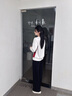 ELLE ACTIVE休閑運動V領衛(wèi)衣女時尚撞色設計舒適套頭上衣簡約秋裝 白色 M 曬單實拍圖