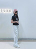愛 西娜女大童褲子夏裝2025新款牛仔褲冰絲闊腿褲初中生直筒褲簡約褲15歲 灰色_7830_高品質(zhì) 170 cm_可親子 曬單實拍圖