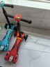 邁卡龍滑板車兒童三輪噴氣式踏板車寶寶滑滑車音樂閃光噴霧滑板車 藍(lán)色（加寬閃光輪+噴霧+音樂） 曬單實(shí)拍圖