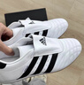 阿迪達(dá)斯 （adidas）男女大童Originals Taekwondo低幫黑白百搭防滑輕便運(yùn)動(dòng)鞋 JQ4774 曬單實(shí)拍圖