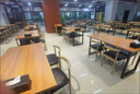 普美森餐桌家用小戶型吃飯桌子商用餐飲快餐桌椅組合公寓出租房用接待桌 胡桃色 加厚款長80寬60高75 曬單實拍圖