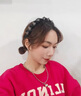 AINMEYS高級(jí)感水鉆黑色發(fā)箍女2025年新款褶皺高顱頂頭箍外出帶齒防滑發(fā)卡 黑色褶皺水鉆發(fā)箍 曬單實(shí)拍圖