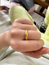 卡鉑亞古法黃金戒指 足金9999天元泥鰍背圓戒男女款對(duì)戒結(jié)婚素圈指環(huán) 古法黃金戒指 5.56克（9號(hào)）寬約4.1mm 曬單實(shí)拍圖