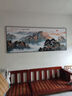 牧子喜行聚寶盆山水畫(huà)靠山圖迎客松客廳沙發(fā)背景墻掛畫(huà)辦公室茶室裝飾畫(huà) 迎客松 有機玻璃140*60CM+黑框 曬單實(shí)拍圖