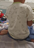 優(yōu)奇嬰兒T恤短袖薄款男女寶寶夏裝上衣服圓領兒童外出卡通超萌半袖t恤 蛋殼小恐龍 100 曬單實拍圖