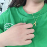 老廟黃金吊墜馬上有錢(qián)流蘇吊墜項鏈女款首飾送女友送老婆生日禮物 小馬流蘇吊墜約1.2g+項鏈+禮盒 曬單實(shí)拍圖