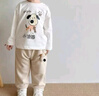 可歆寶貝童裝男童春秋套裝2024新款洋氣男寶寶衣服春裝三件套嬰兒童外套潮 卡其色（幸運小狗三件套） 110碼建議374歲（身高105左右） 曬單實(shí)拍圖