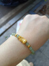 中國(guó)黃金（CHINA GOLD）次日達(dá)和田玉手串女高冰晴散珠素圈國(guó)七夕情人節(jié)禮物送女朋友老婆 【京速達(dá)】深晴和田玉手串6mm 曬單實(shí)拍圖