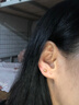 中國黃金小金豆黃金耳釘女999足金耳鉤養(yǎng)耳洞七夕情人節(jié)禮物送女朋友老婆 金重約0.7g【足金耳鉤】 曬單實(shí)拍圖