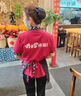 森問中式餐飲服務(wù)員工作服短袖定制logo餐廳茶樓火鍋店農(nóng)家樂工裝印字 【女士*配頭巾和圍裙】- 紅色 XL 曬單實(shí)拍圖