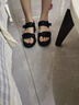 斯凱奇（Skechers）時(shí)尚綁帶女鞋魔術(shù)貼羅馬涼鞋2025新款夏季外穿涼拖鞋軟底沙灘鞋 全黑色/BBK 37 曬單實(shí)拍圖