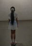 優(yōu)優(yōu)1點（Yoyo one）女童羽毛球套裝速干運動服兒童冰絲涼感短袖大童百褶裙子網(wǎng)球訓(xùn)練 6126藍(lán)色+19027白色 150 150cm 曬單實拍圖