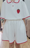G.DUCKKIDS童裝女童套裝夏季新款兒童服裝女大童夏裝洋氣女孩衣服短袖兩件套 白色草莓a(chǎn)ieaaki 150 建議身高140-150年齡11-12 曬單實(shí)拍圖