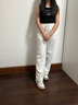 愛(ài)步（ECCO）休閑鞋女鞋 2025流行百搭球鞋平底板鞋 街頭球鞋272813 巖石灰/白色/灰白色/石灰色 37 曬單實(shí)拍圖