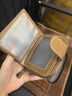 途尊2025錢(qián)包皮質(zhì)感復古短款駕駛證卡包一體大容量多功能豎款男錢(qián)包 深咖色【防盜刷+防消磁】 曬單實(shí)拍圖