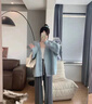 DGOV學(xué)院風(fēng)加厚毛衣針織衫女長袖上衣秋季新款寬松慵懶開衫百搭外套女 姜黃色 S 80-95斤 曬單實拍圖