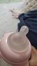 好孩子（gb）PPSU嬰兒奶瓶寬口徑奶瓶帶手柄吸管小餓魔系列300ml粉色 6個(gè)月+ 曬單實(shí)拍圖