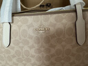 蔻馳（COACH）【品牌直供】coach女包Zip30拉鏈款手提單肩大號(hào)托特包送女友禮物 CBT20IMXDM淺卡其色 曬單實(shí)拍圖