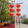 同心結(jié)彩 LED中國結(jié)路燈桿裝飾戶外發(fā)光塑料防水燈籠路燈中華節(jié)燈飾掛件 不發(fā)光中國結(jié)廣告牌 曬單實拍圖