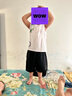 左西兒童背心夏季薄款男童無(wú)袖T恤純棉2025新款運動(dòng)夏裝上衣 白色 130 曬單實(shí)拍圖