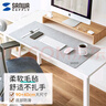 SANWA SUPPLY 大尺寸桌墊 電腦辦公游戲大號(hào)鼠標(biāo)墊 親膚毛氈 耐磨防滑橡膠底 可卷便攜桌搭 GMPD8淺灰色90*40cm 曬單實(shí)拍圖