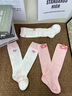 成長寄嬰兒長筒襪純棉無骨春秋新款女寶寶秋季a類高筒過膝松口不勒長襪 粉色花朵組 1-3歲 M碼【建議腳長10-14cm】 曬單實拍圖
