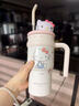 Hello Kitty冰霸杯大容量保溫杯女生日禮物316不銹鋼車載吸管杯保冷夏季水杯 H-hellokitty700ml（禮盒裝） 曬單實拍圖