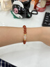 中國黃金（CHINA GOLD）彌勒佛頭南紅瑪瑙手串女荔枝凍玉石手鏈七夕情人節(jié)禮物送女友老婆 南紅佛頭水滴手串 曬單實拍圖