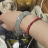 石凈軒 翡翠手鐲 飄花冰糯種玉手鐲緬甸平安玉鐲子處理送七夕情人節(jié)禮物 內(nèi)徑圈口55-56mm附證書+禮盒包裝 曬單實(shí)拍圖