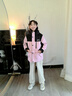 波司登（BOSIDENG）2025新款三合一羽絨服男女兒童一手長(cháng)5A抗菌絨保暖外套T250131340 櫻粉色1870 130 /64 約 115-130cm 26kg 曬單實(shí)拍圖