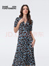 Diane von Furstenberg[博主同款] DVF2025早秋新款魅影豹貓圖案V領(lǐng)短袖茶歇裙DS2T014 CTSCM M / 8 曬單實(shí)拍圖