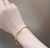 中國黃金（CHINA GOLD）黃金手鐲女足金莫比烏斯環(huán)金鐲素圈鐲子七夕情人節(jié)禮物送女友老婆 54圈口金手鐲約4.2g【玫瑰禮盒】 曬單實(shí)拍圖