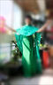 高端旗袍新款2025年無袖魚尾時尚高彈力帶披風走秀禮儀長款演出女 綠色 2XL 曬單實拍圖