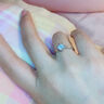 DR求婚鉆戒K金/鉑金Au750經(jīng)典款初雪之吻結(jié)婚莫桑鉆戒指情人節(jié)禮 1克拉莫桑鉆 PT950 活口(大小可調(diào)節(jié)) 曬單實拍圖