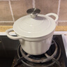 LIDEER COOKWARE立德爾鑄鐵琺瑯鍋小號(hào)燜煮鍋飯釜一人食燉盅燕窩煮粥鍋?zhàn)萄a(bǔ)湯鍋 摩洛哥多功能飯釜松露白 16cm 曬單實(shí)拍圖