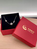 中國黃金（CHINA GOLD）925銀茉莉花和田玉手鏈女款輕奢小眾手飾生日禮物送女友女生 和田玉茉莉花手鏈-925銀【品牌禮盒】 曬單實拍圖