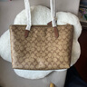 蔻馳（COACH）【官方授權(quán)店】奢侈品女包ZIP30系列托特包單肩手提包送女友禮物 4455IME74卡其棕色配色 曬單實(shí)拍圖