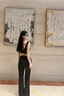 相伊戀人微喇休閑褲女2025年夏季新款冰絲薄款防曬褲小個(gè)子速干運(yùn)動(dòng)闊腿褲 黑色【常規(guī)款-冰絲涼感UPF50+】 M 【推薦96-110斤】 曬單實(shí)拍圖